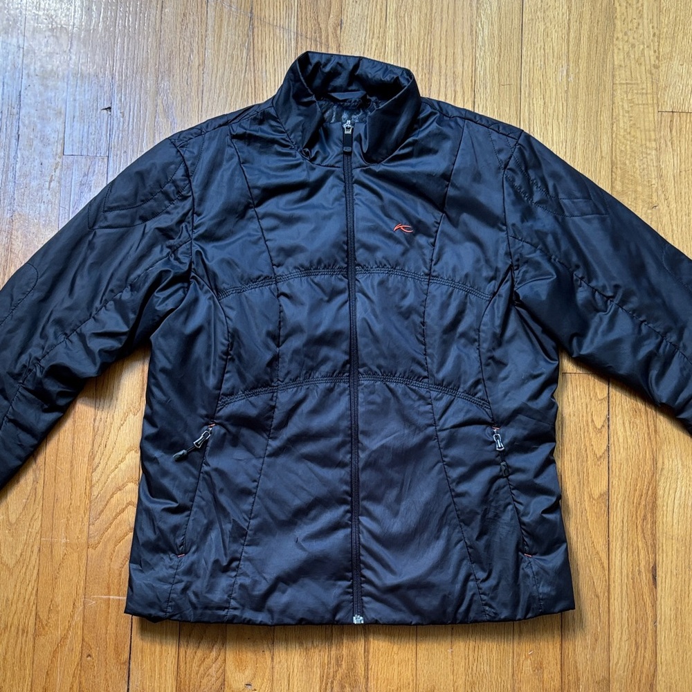 KJUS Lightweight Black Polyester Coat Jacket Size 42